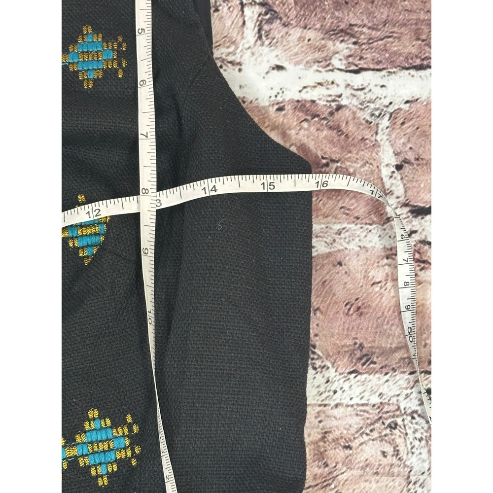 Beth‎ Bowley Black Beaded Geometric Sheath Dress Sleeveless Size 4 Flawed - Picture 15 of 16